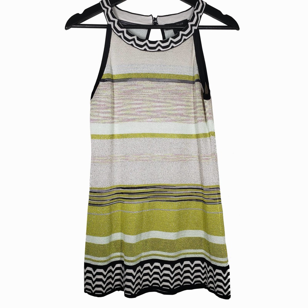 Metallic White House Black Market Shimmer Knit Top